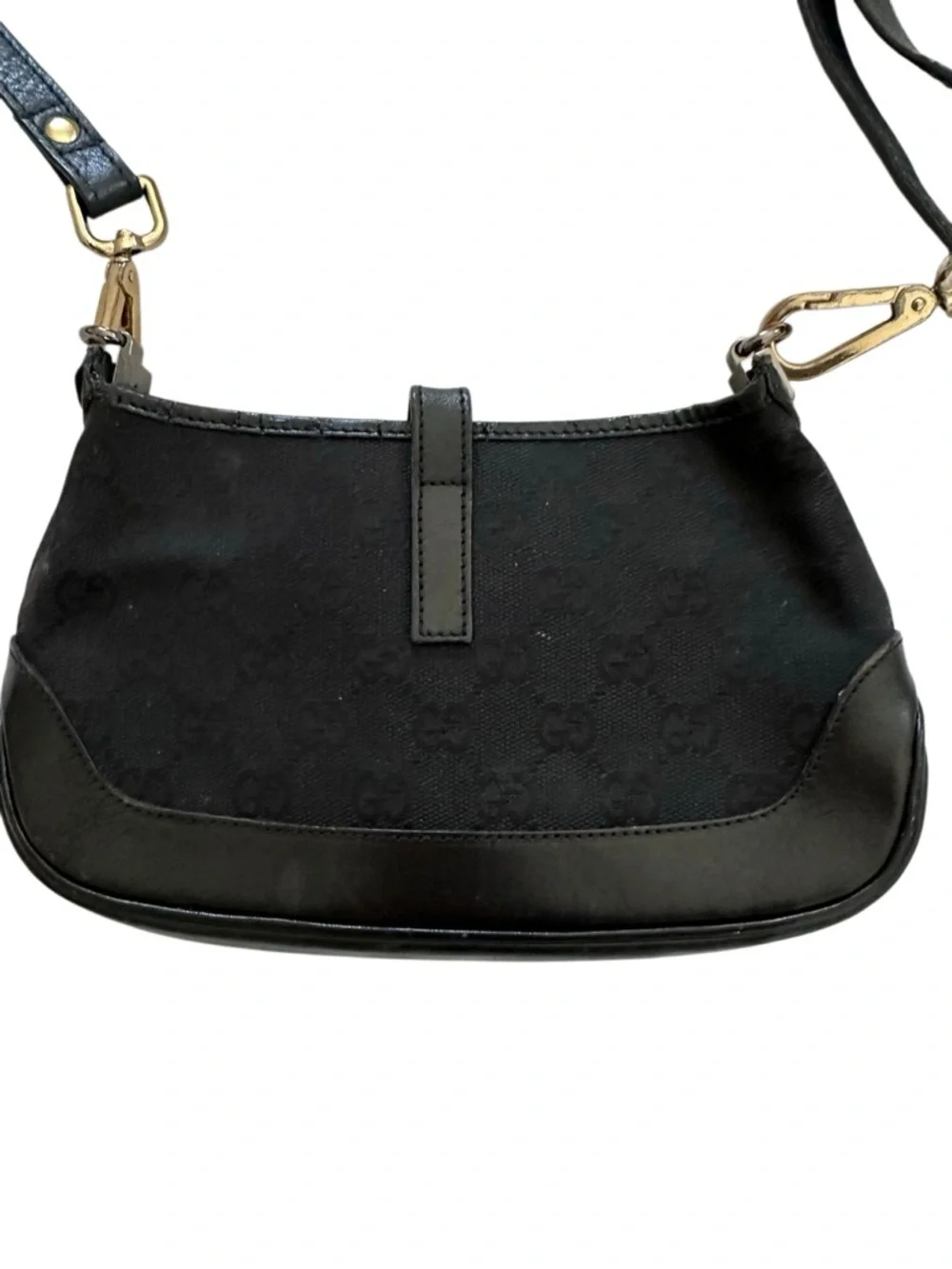 Gucci Jackie Black Shoulder Bag with silver piston lock Hardware - Picture 4 of 15